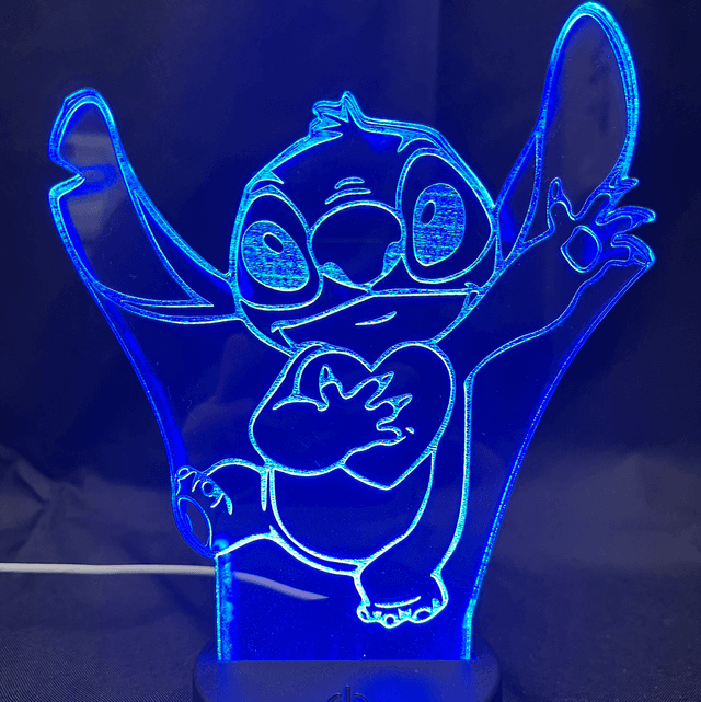 Lampe Stitch cœur
